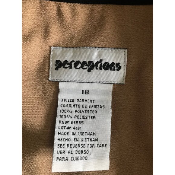 Vintage 00s Tan Polyester Lighweight Jacket size 18 - Picture 8 of 10